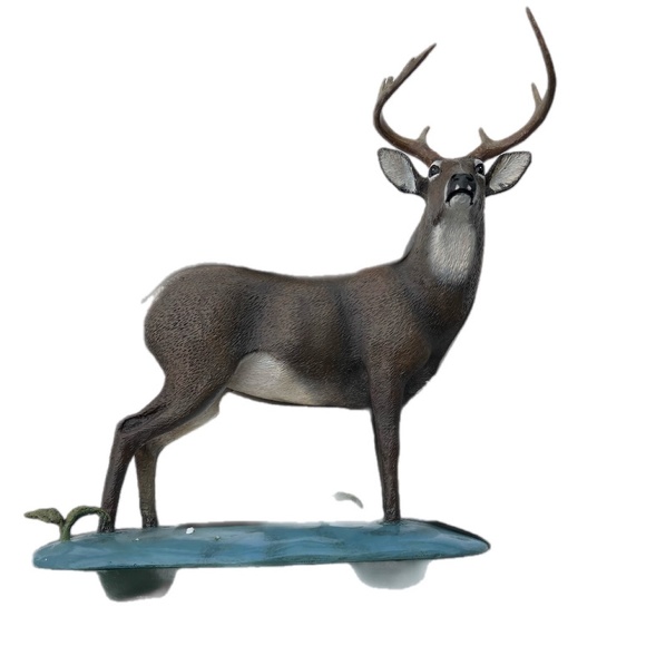 The Danbury Mint Dawn Patrol by Bob Travers White-Tailed Deer Sculpture Collect.